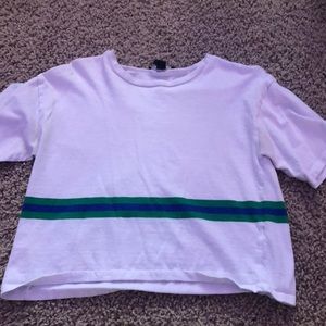 white stripe crop top